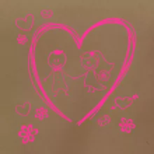 Svadba - kreslené srdce