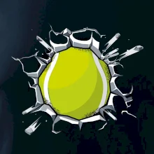 Tenisová loptička v triku