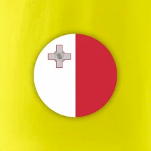 Vlajka Malta okrúhla veľká