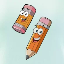 Parové tričko - Ceruzka a guma