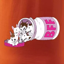 Bullterrier Friends Forever ružové (Pecka design)