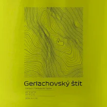 Gerlachovský štít - vrstevnice v obdĺžniku