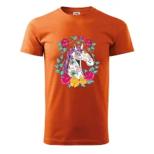 Kôň farebný s kvetinami