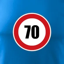 Dopravná značka - obmedzenie rýchlosti 70
