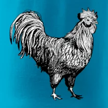 Kohút kreslený čiernobiely