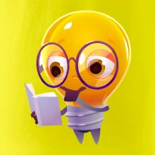 Žiarovka premýšľa nad knihou