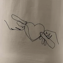 Dve ruky a srdce jedným ťahom
