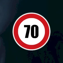 Dopravná značka - obmedzenie rýchlosti 70 Dopravná značka - obmedzenie rýchlosti 70