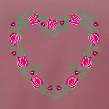 Červené tulipánové srdiečko (Pecka design)