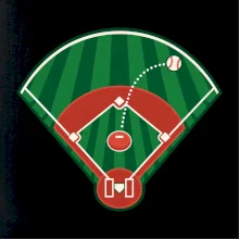 Baseballové hřiště z ptačí perspektivy