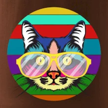 Mačka pri farebnom západe