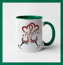 Víno je láska okrúhle poháre