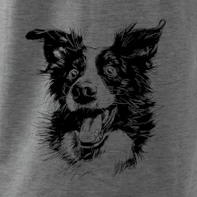 Čiernobiela karikatúra Border kólia