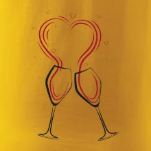 Víno je láska - srdiečka