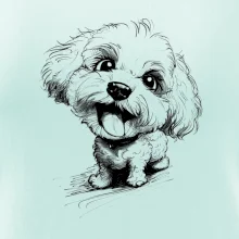 Čiernobiela karikatúra Bišónik