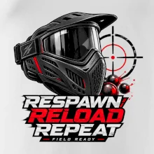 Paintballová maska – Respawn, Reload, Repeat