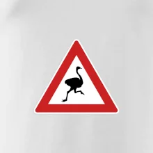 Dopravná značka - Pozor pštros