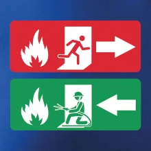 Lidé utíkají, hasiči přibíhají