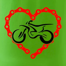 Moto srdce reťaz - enduro