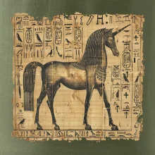 Egyptské hieroglyfy jednorožec