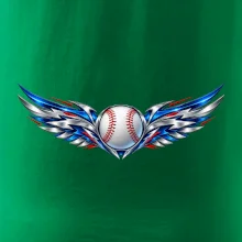 Baseballový míček s kovovými křídly