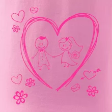 Svadba - kreslené srdce