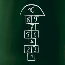 Skákať škôlku na tričku