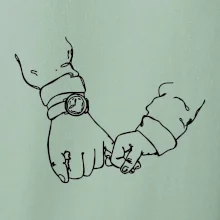 Otec a syn ruky obrys