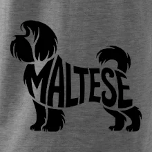 Maltézsky psík nápis v tele