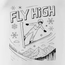 Čiernobiely skokan fly high