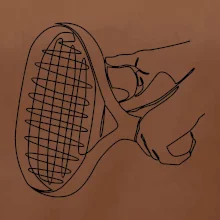 Tenisová raketa jedným ťahom Tenisová raketa jedným ťahom