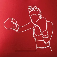 Žena boxerka jedným ťahom Žena boxerka jedným ťahom