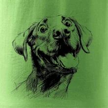 Čiernobiela karikatúra Labrador svetlý