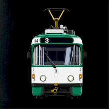 T3R SLF čelo tramvaje linka 3