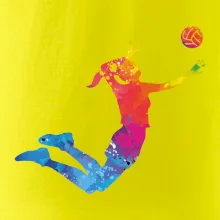 Volejbalista/Volejbalistka splash s loptou