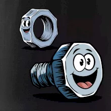 Parové tričko - Skrutka a matka