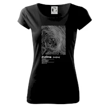 Zvičina - vrstevnice v obdĺžniku