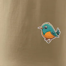 Vtáčik kreslený na prsníku