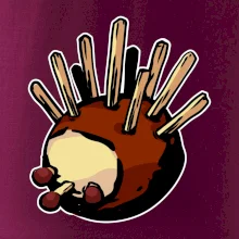 Gaštanový ježko - prsník