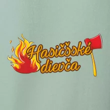 Hasičšské dievča oheň a sekera