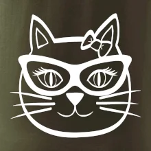 Mačacie dievča s okuliarmi