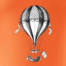 Teplovzdušný balón kreslený