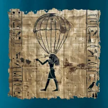 Egyptské hieroglyfy parašutista
