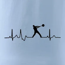 EKG hod kladivom muž