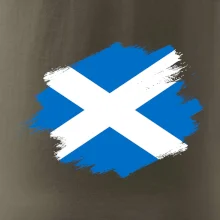 Škótska vlajka kreslená štetcom