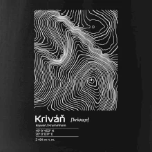 Kriváň - vrstevnice v obdĺžniku