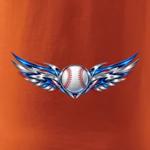 Baseballový míček s kovovými křídly