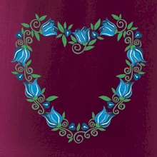 Modré tulipánové srdiečko (Pecka design)