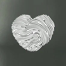 Odtlačok prsta srdce