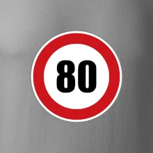 Dopravná značka - obmedzenie rýchlosti 80